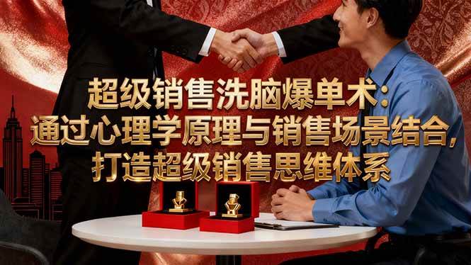 【20109】销冠天下超级销售洗脑爆单术：通过心理学原理与销售场景结合,打造超级销售思维体系