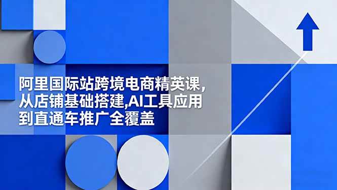 【20216】醒目老师阿里国际站跨境电商精英课，从店铺基础搭建,AI工具应用到直通车推广全覆盖