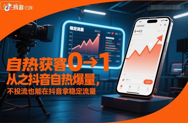 【20266】自热获客从0到1之抖音自热爆量，不投流也能在抖音拿稳定流量