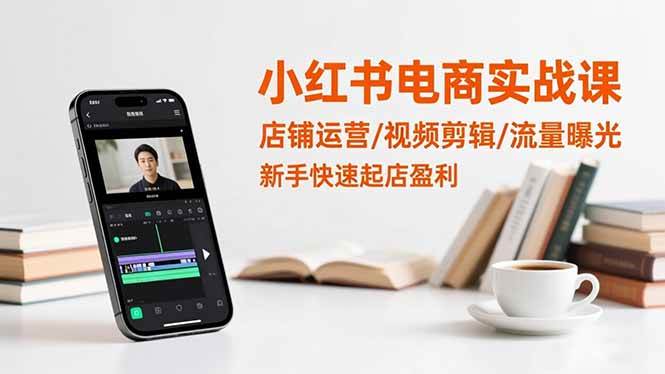 【20354】小猫老师小红书电商实战课：店铺运营视频剪辑流量曝光，新手快速起店盈利