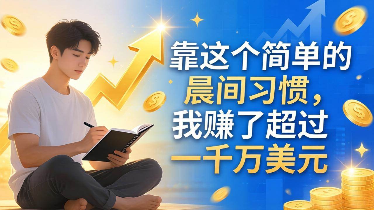 【21534】付费文章：靠这个简单的晨间习惯，我赚了超过一千万美元