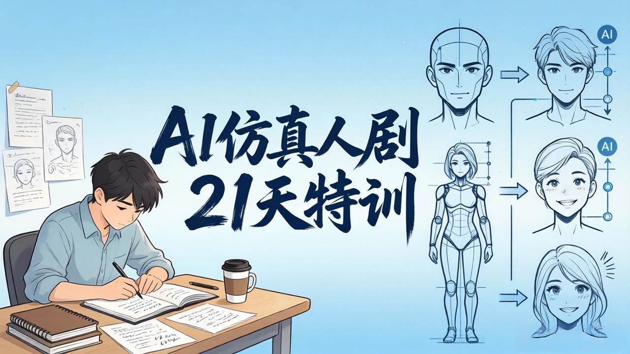 【21562】西羊石AI仿真人剧21天特训-：从剧本到成片全流程实战，掌握角色一致性与变现方法