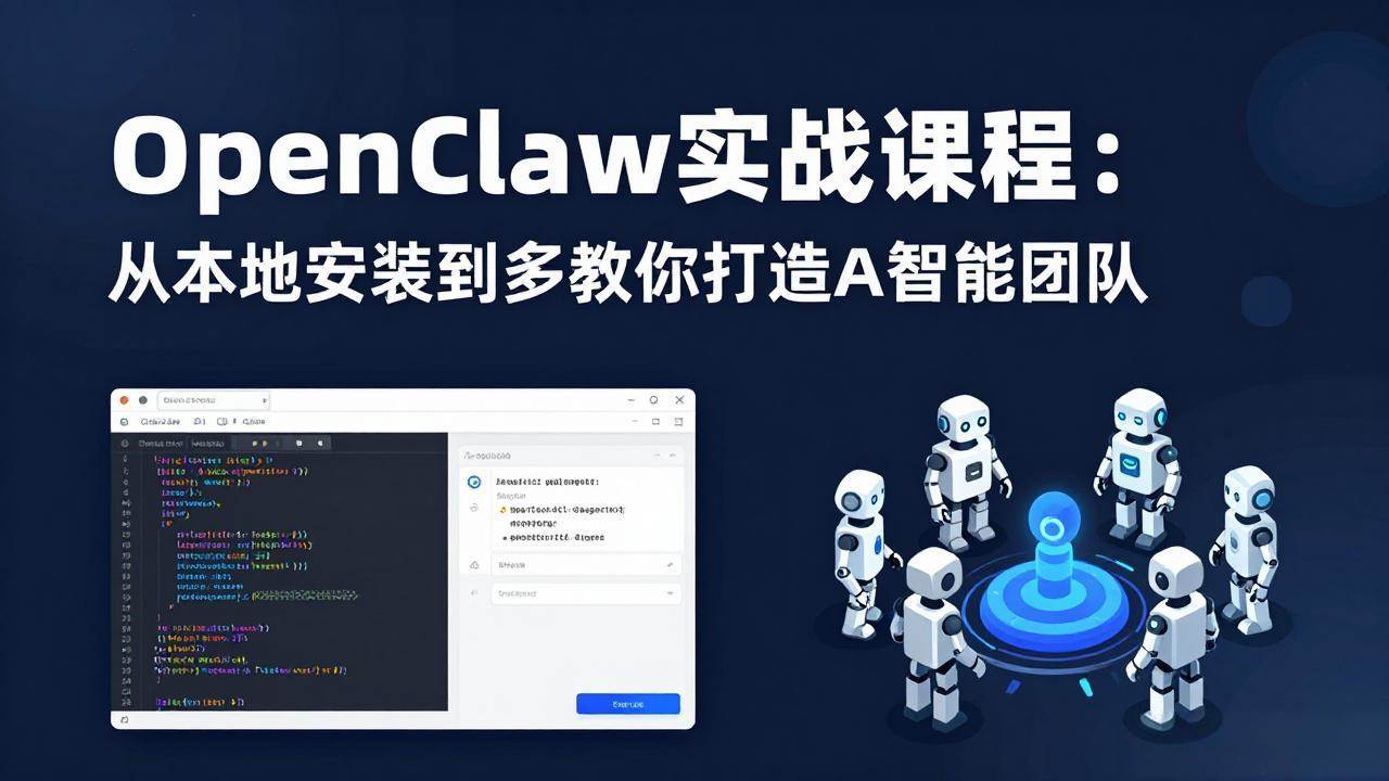 【21601】OpenClaw实战课程：从本地安装到多Agent协同，手把手教你打造AI智能团队