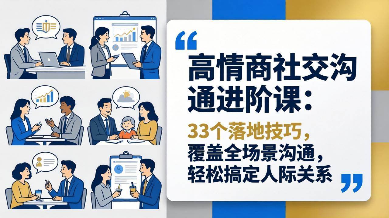 【21607】赵明威高情商社交沟通进阶课：33个落地技巧，覆盖全场景沟通，轻松搞定人际关系