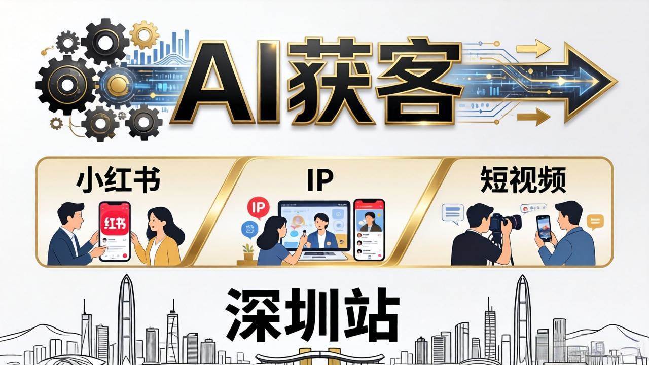 【21634】群响2026AI获客大课深圳站：4月17日-19日3天2夜拆透小红书+IP+短视频，老板操盘手必来