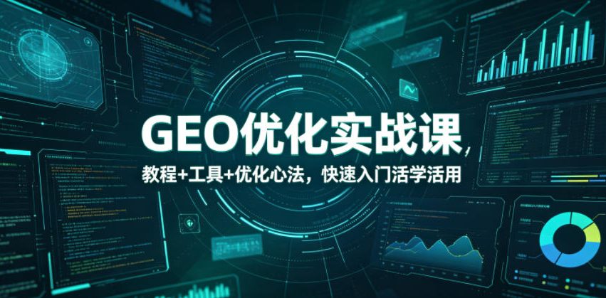 【21834】摸鱼获客圈GEO优化实战课，教程+工具+优化心法，快速入门活学活用