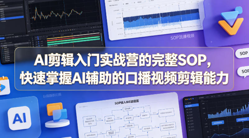 【21848】AI剪辑入门实战营的完整SOP，快速掌握AI辅助的口播视频剪辑能力