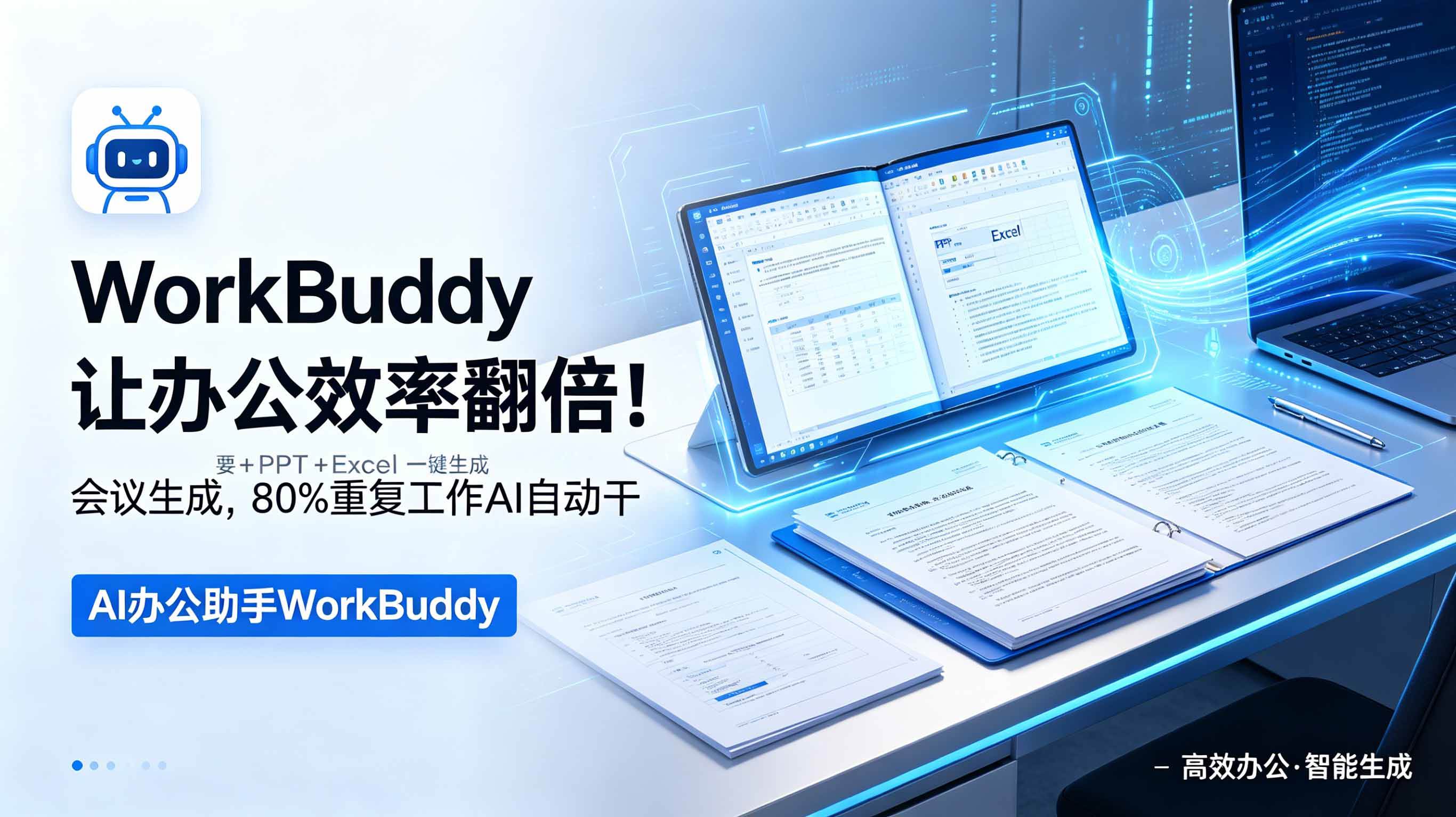 【21901】WorkBuddy让办公效率翻倍！会议纪要+PPT+Excel一键生成，80%重复工作AI自动干