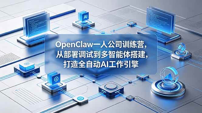 【21904】OpenClaw 一人公司训练营，从部署调试到多智能体搭建，打造全自动 AI 工作引擎