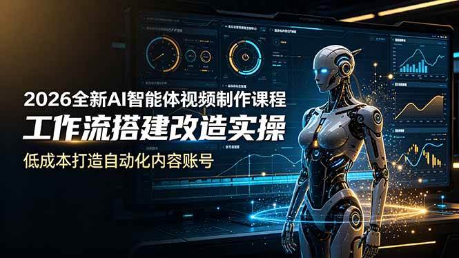 【21952】阿拉丁2026全新AI Codex智能体视频制作课程，工作流搭建改造实操，低成本打造自动化内容账号