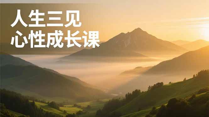 【20897】子非鱼人生三见心性成长课，见天地众生自己，搞透人性安顿身心，活出清晰自我，内在富足无价