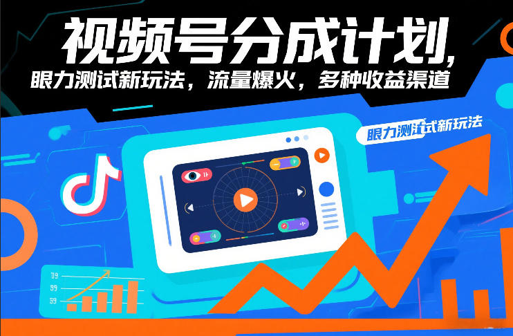 【21151】视频号分成计划，眼力测试新玩法，流量爆火，多种收益渠道