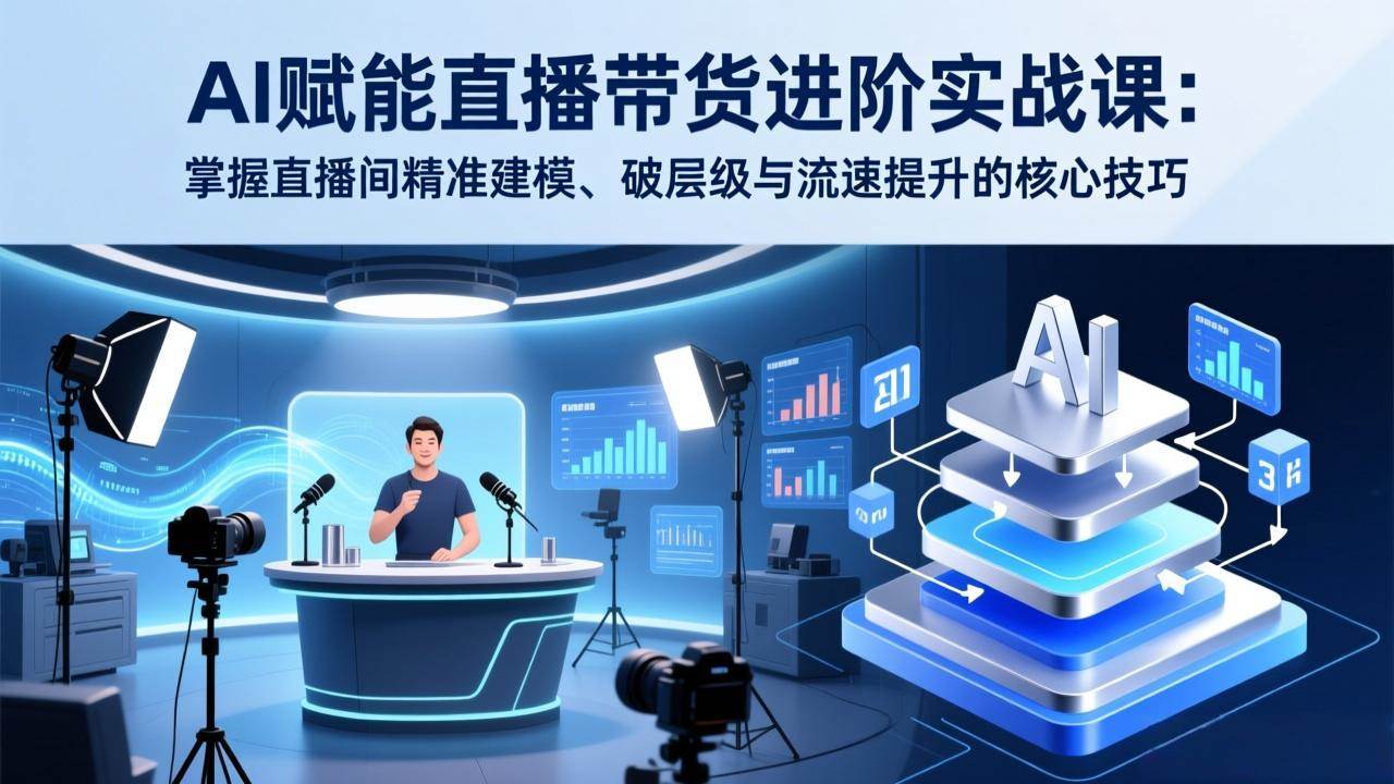 【21329】AI赋能直播带货进阶实战课：掌握直播间精准建模、破层级与流速提升的核心技巧