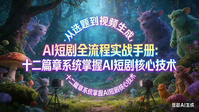 【21425】万象AI实验室大国AI 短剧全流程实战手册：从选题到视频生成，十二篇章系统掌握 AI 短剧核心技术